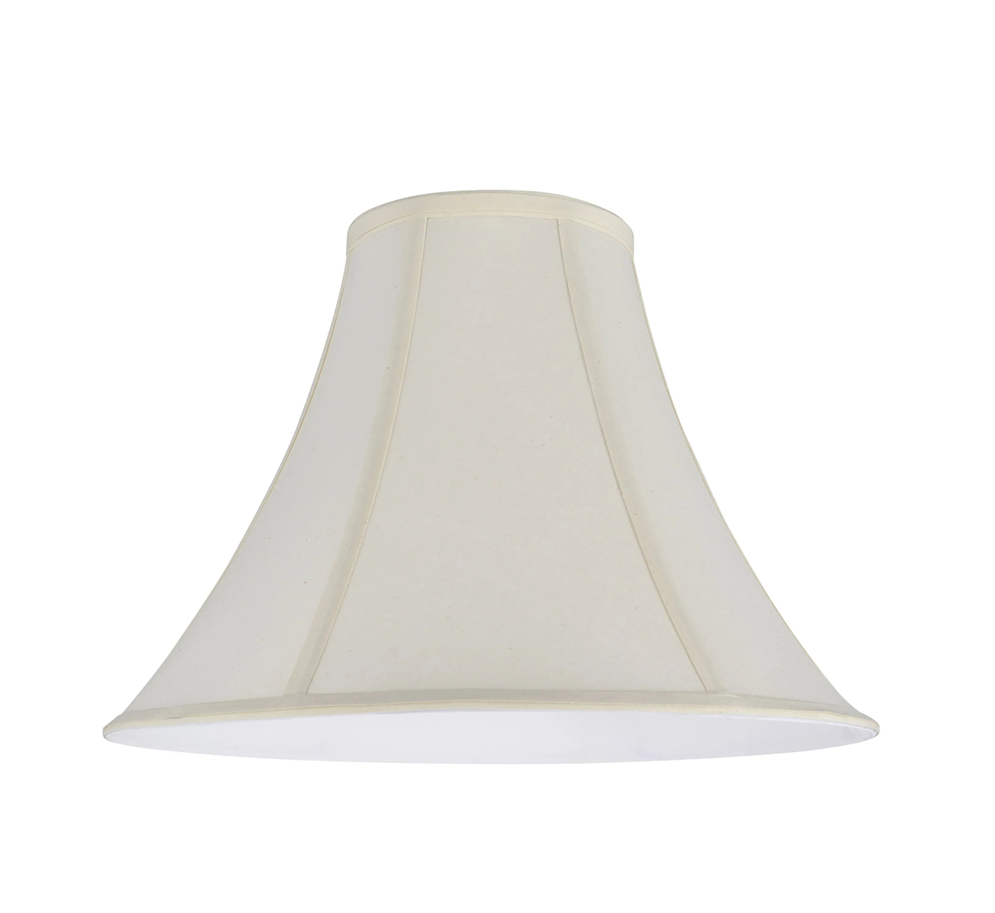 # 30031 Transitional Bell Shape Spider Construction Lamp Shade in an Ivory Cotton Fabric, 16" wide bottom (6" x 16" x 12")