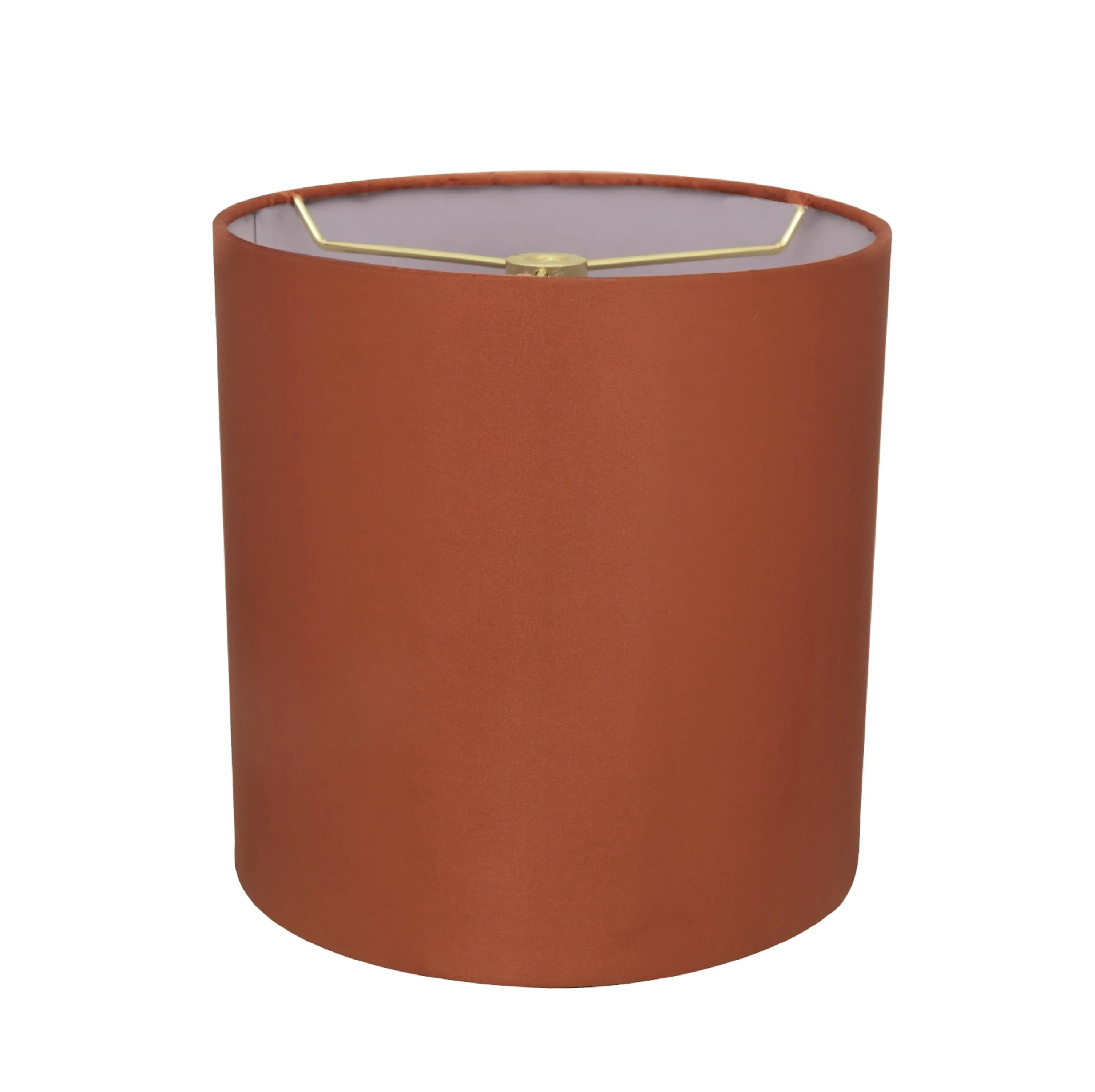 # 31063 Transitional Drum (Cylinder) Shaped Spider Construction Lamp Shade in Redwood, 8" wide (8" x 8" x 8")