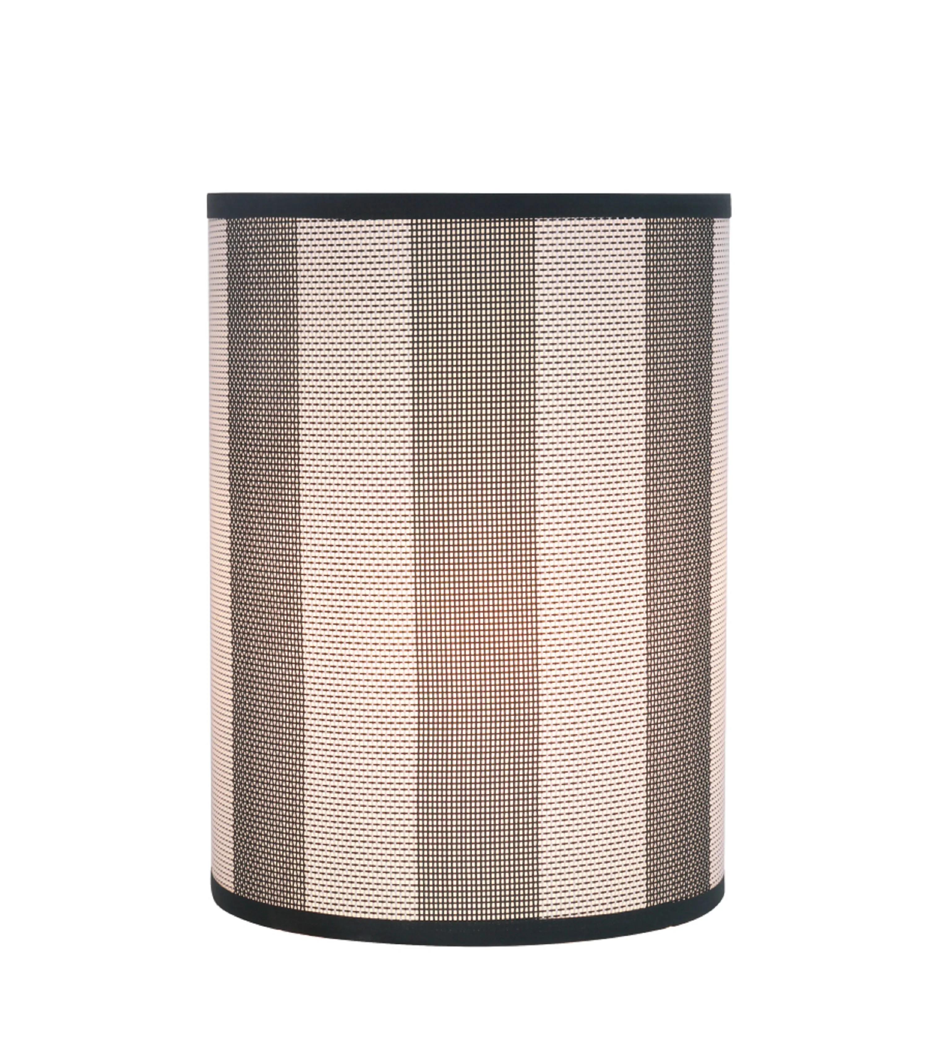 # 31120 Transitional Drum (Cylinder) Shaped Spider Construction Lamp Shade in Hunter Green & White Striped, 8" wide (8" x 8" x 11")