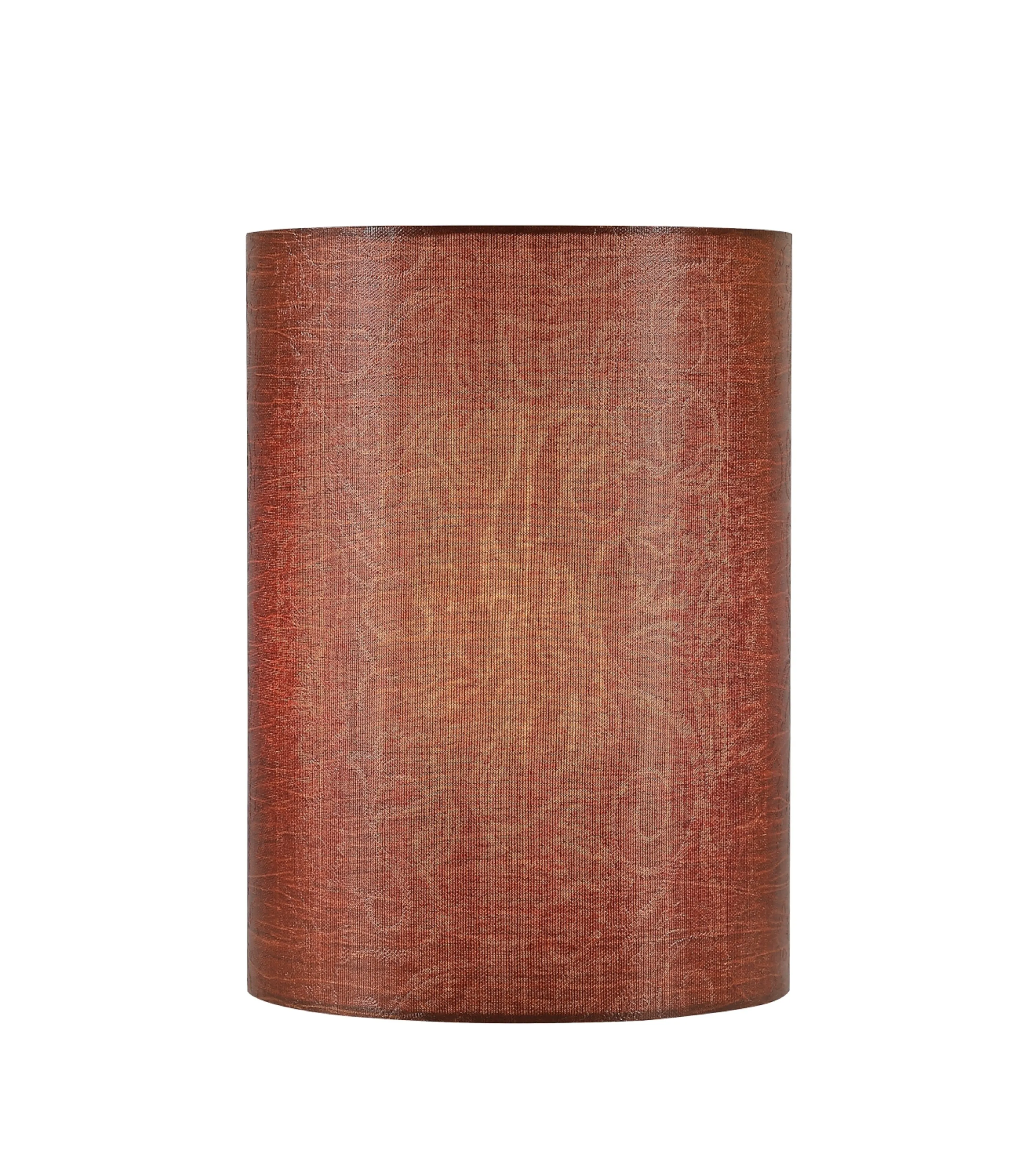 # 31402 Transitional Drum (Cylinder) Shape Spider Construction Lamp Shade in Brown, 8" wide (8" x 8" x 11")