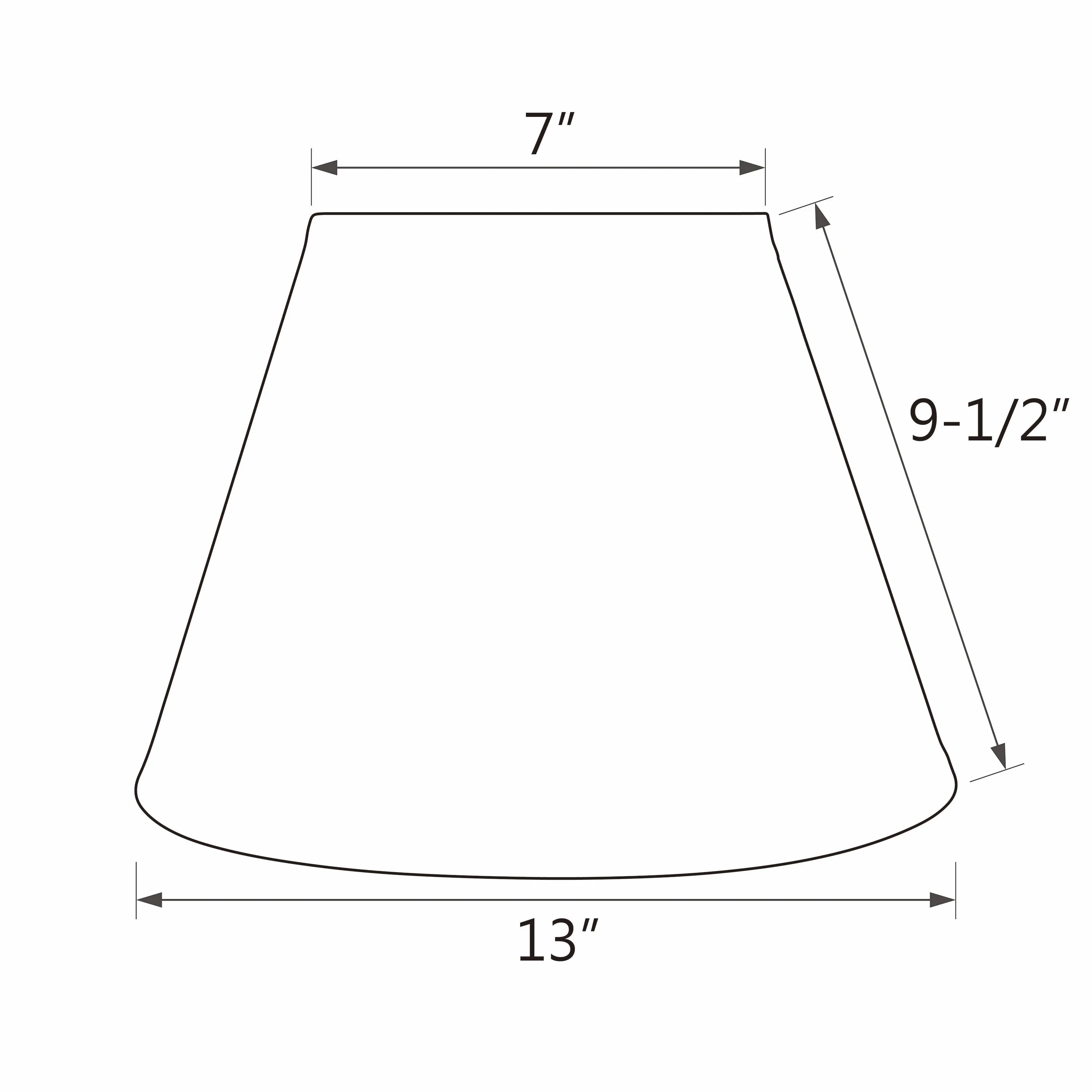 # 32190 Transitional Hardback Empire Shaped Spider Construction Lamp Shade in Off White, 13" wide (7" x 13" x 9 1/2")