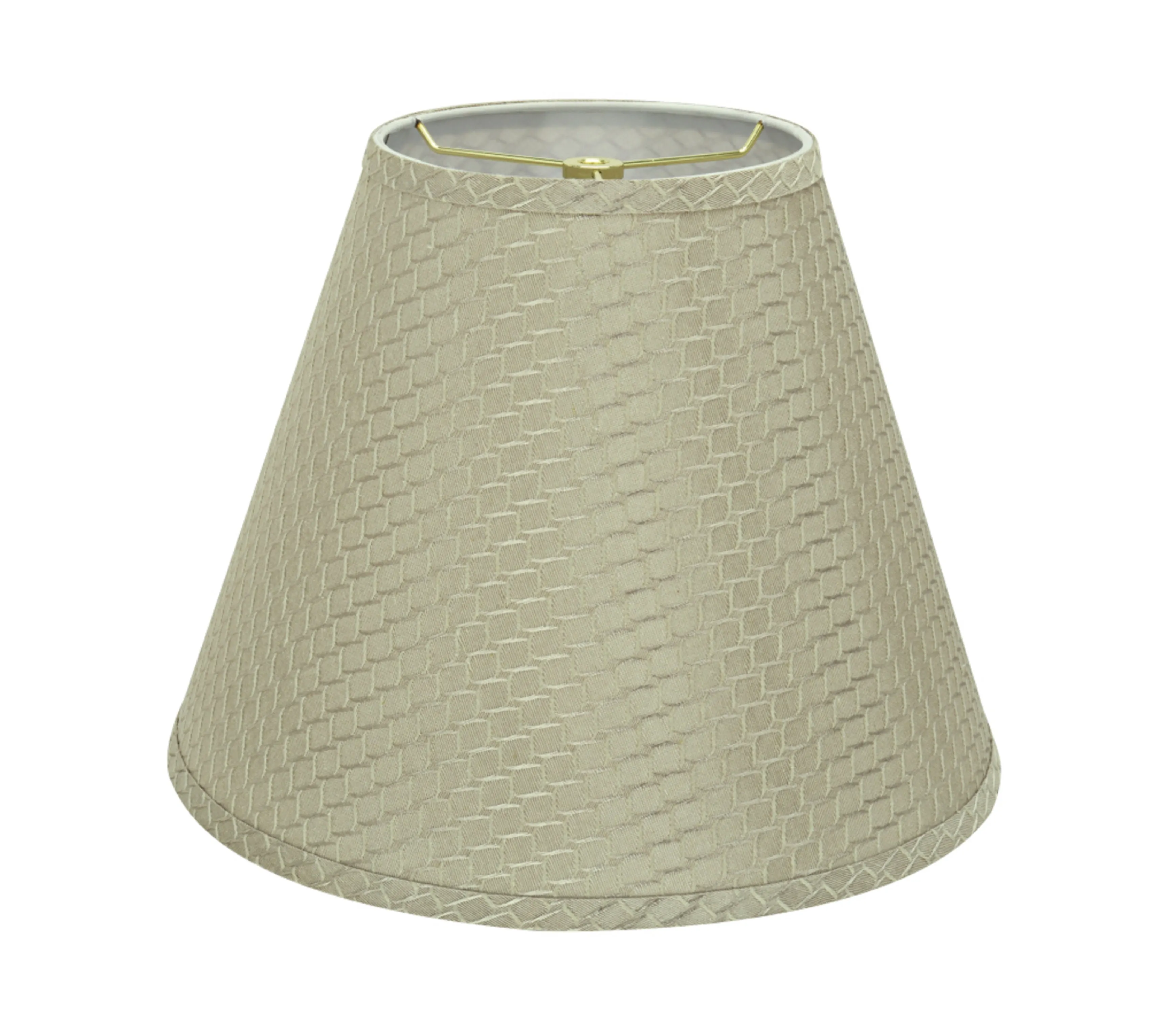 # 32288 Transitional Hardback Empire Shaped Spider Construction Lamp Shade in Sand Yellow, 14" wide (7" x 14" x 11")