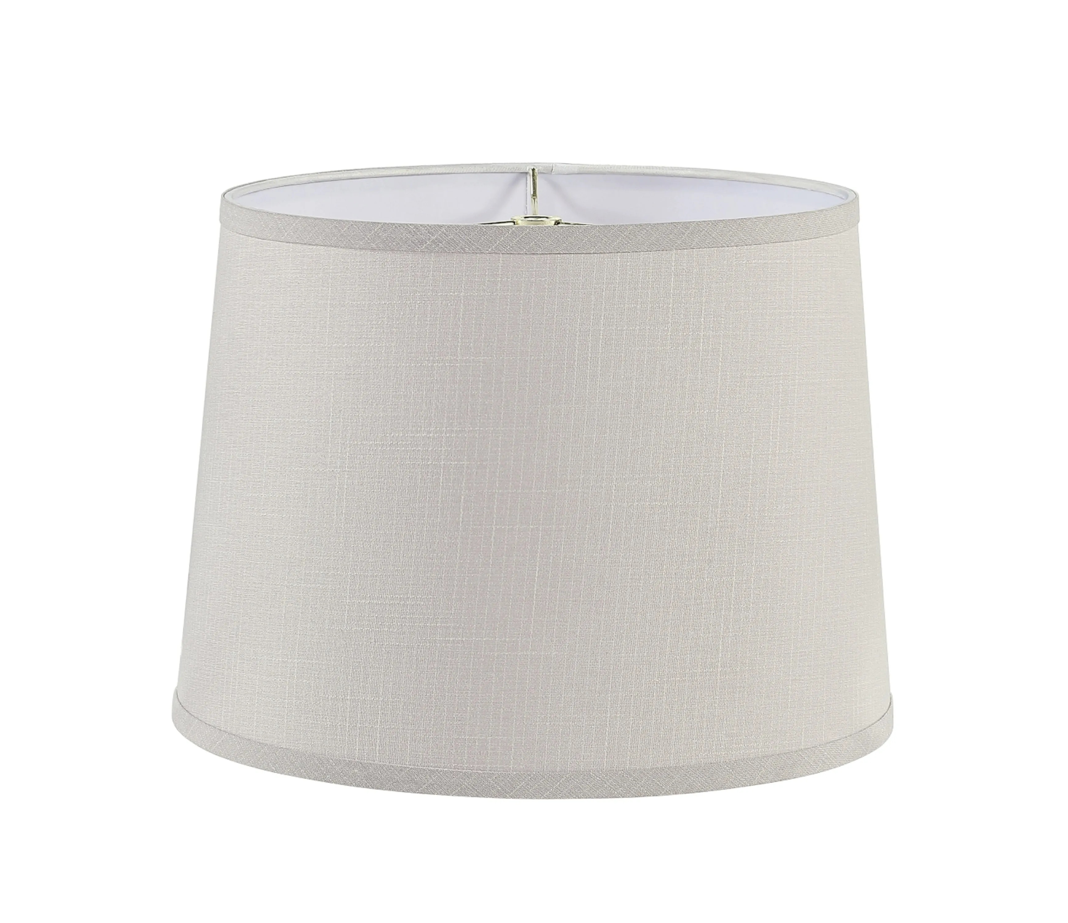 # 32955 Transitional Hardback Empire Shaped Spider Construction Lamp Shade in Light Grey, 14" wide (12" x 14" x 10")