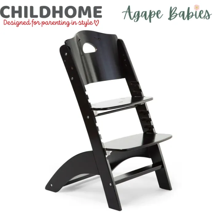 [1 yr local warranty] Childhome Lambda 3 Baby High Chair   Feeding Tray - Black