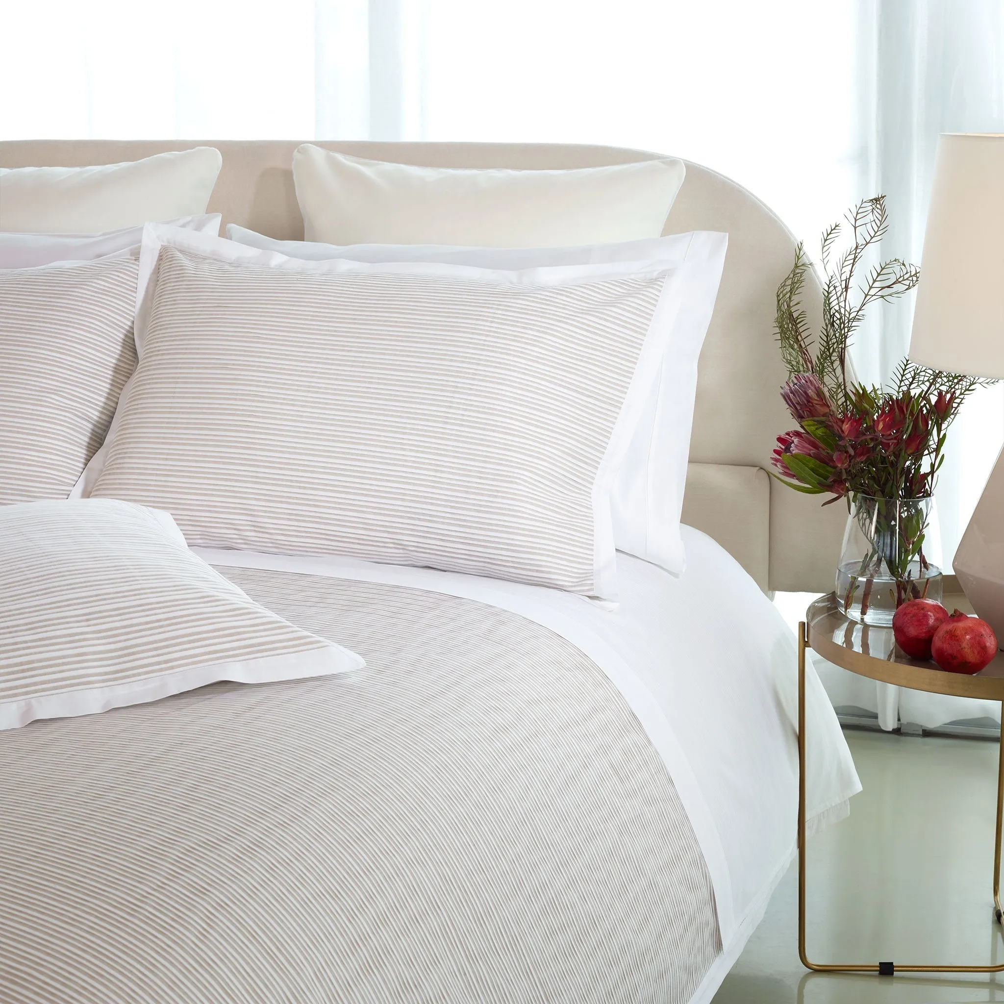 200TC Percale Pleated Duvet Cover | Amalia Home Luna