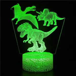 3D Night Light Dinosaur Series Desk Lamp Touch Remote Control Cartoon Table Lamps Home Decor For Kid Birthday Gift