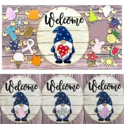 3D Stereo Can Replace A Variety Of Patterns Wooden Welcome Doorplate