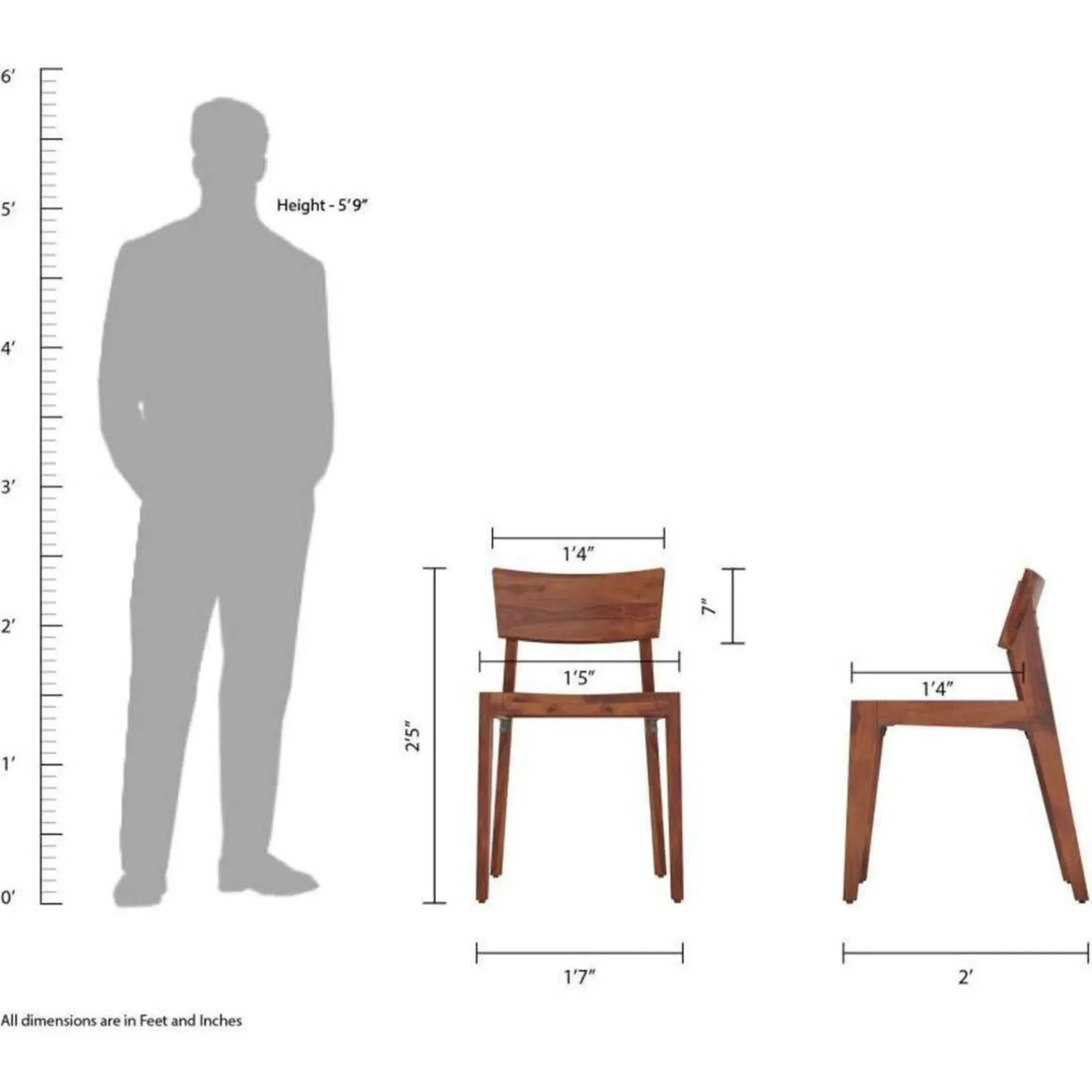 6 Seater Dining Table with Chairs for Living Room (Teak Wood)