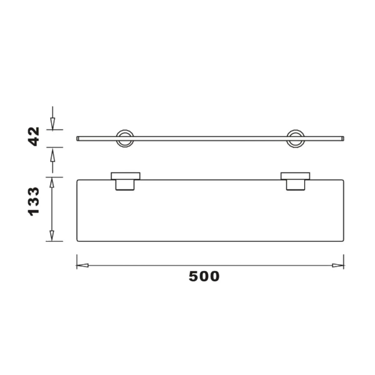 Abacus Halo Glass Shelf