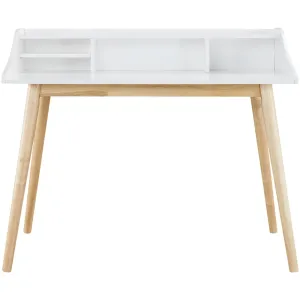 Adore Decor - Alton Mid-Century Modern Wood Writing Desk - Fresh White