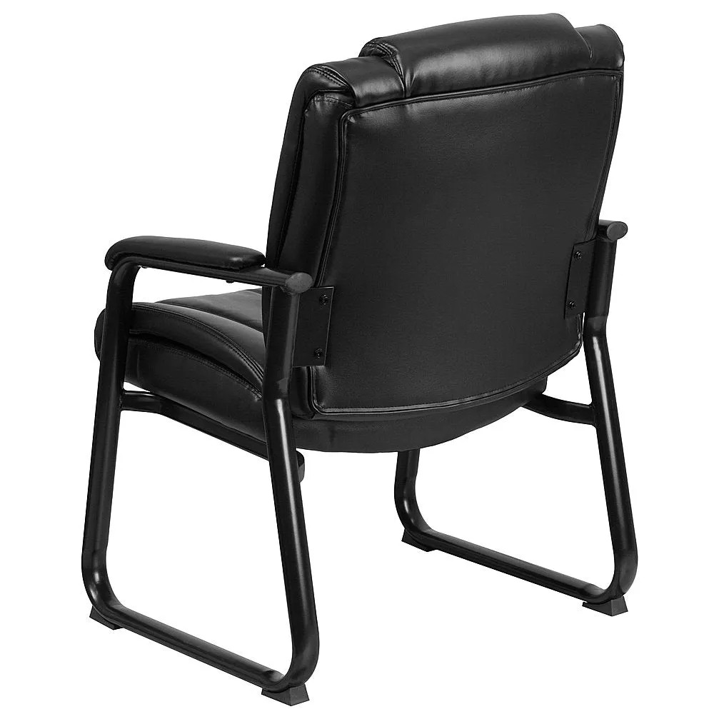 Alamont Home - Hercules  Contemporary Leather/Faux Leather Big & Tall Side Chair - Upholstered - Black