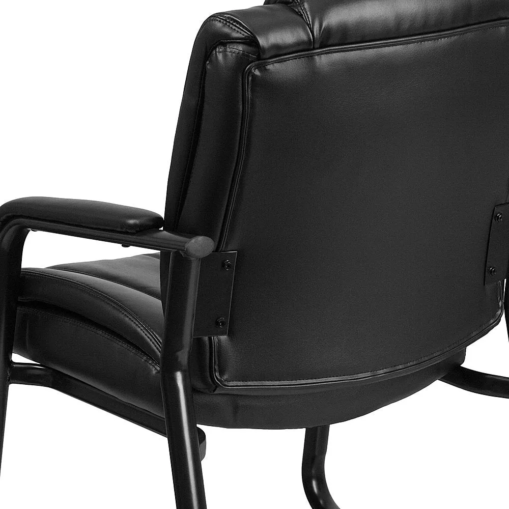 Alamont Home - Hercules  Contemporary Leather/Faux Leather Big & Tall Side Chair - Upholstered - Black