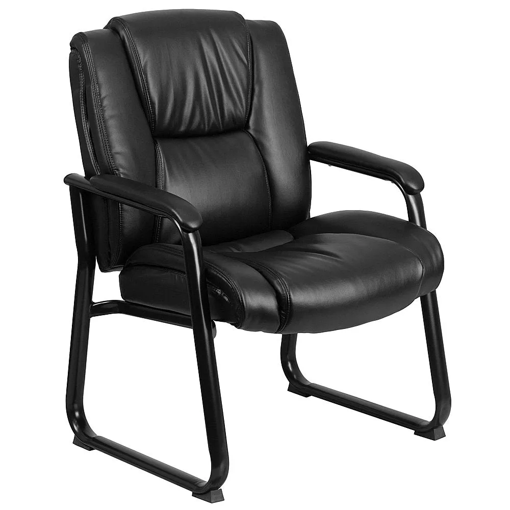 Alamont Home - Hercules  Contemporary Leather/Faux Leather Big & Tall Side Chair - Upholstered - Black