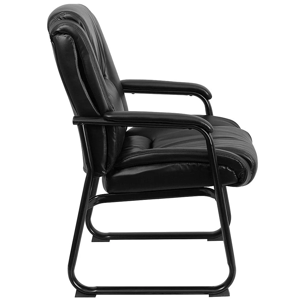 Alamont Home - Hercules  Contemporary Leather/Faux Leather Big & Tall Side Chair - Upholstered - Black