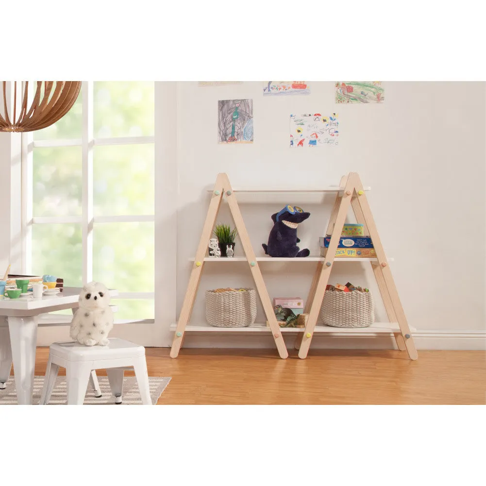 Babyletto Dottie Bookcase - White and Washed Natural