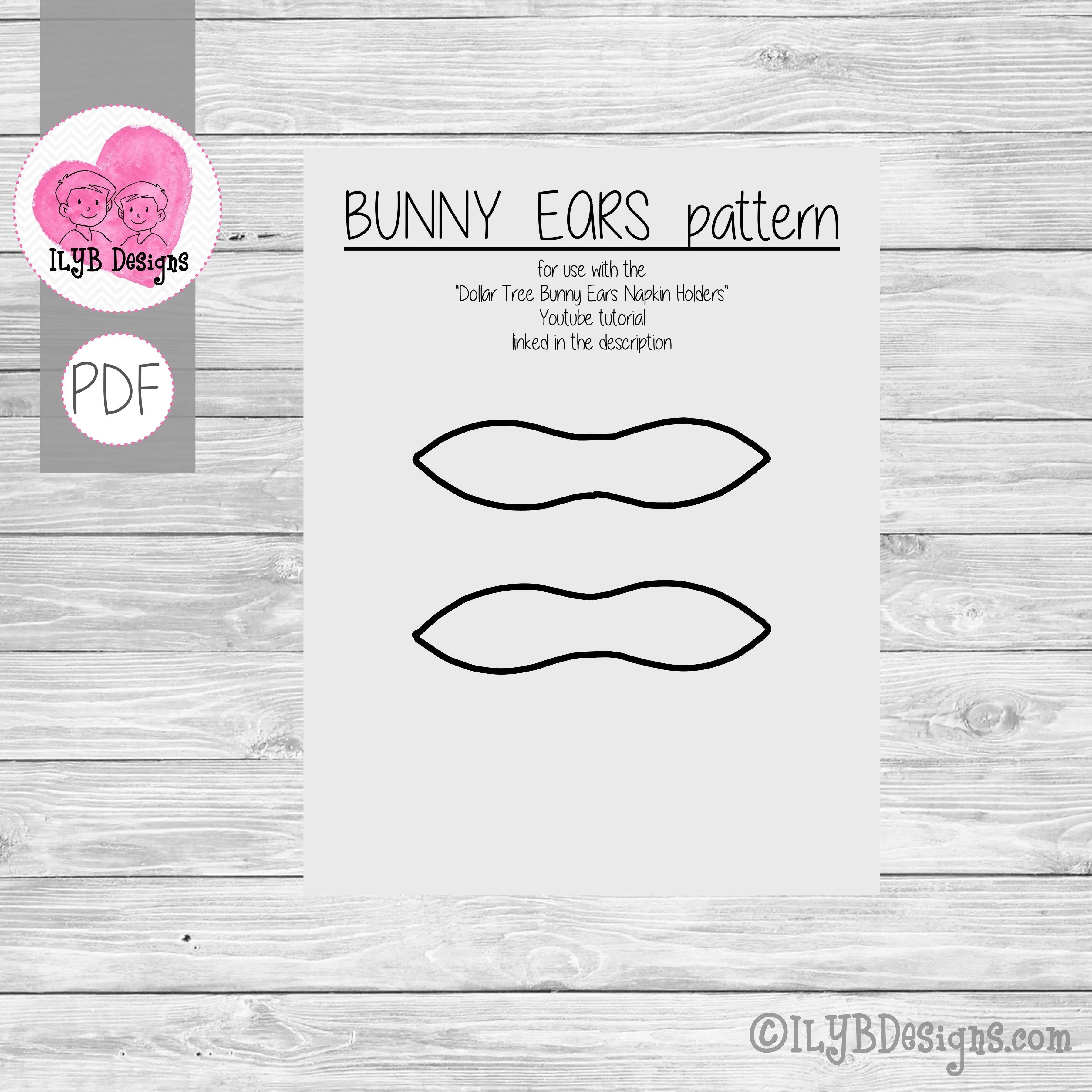 Bunny Ears Pattern Printable - PDF Printable File