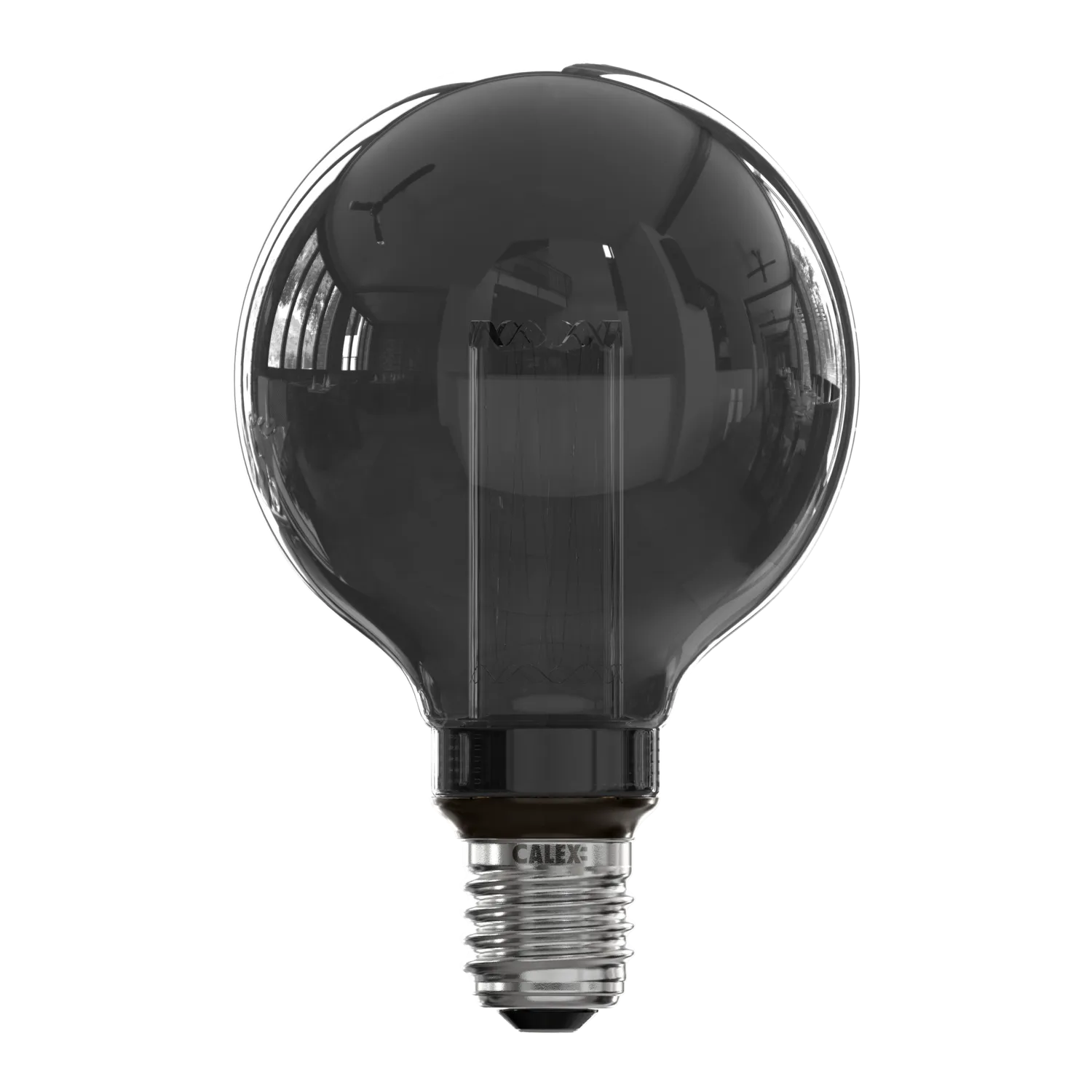 Calex Crown Series Filament LED Lamp - E27 - G95 - Titanium - 3.5W - Dimmable