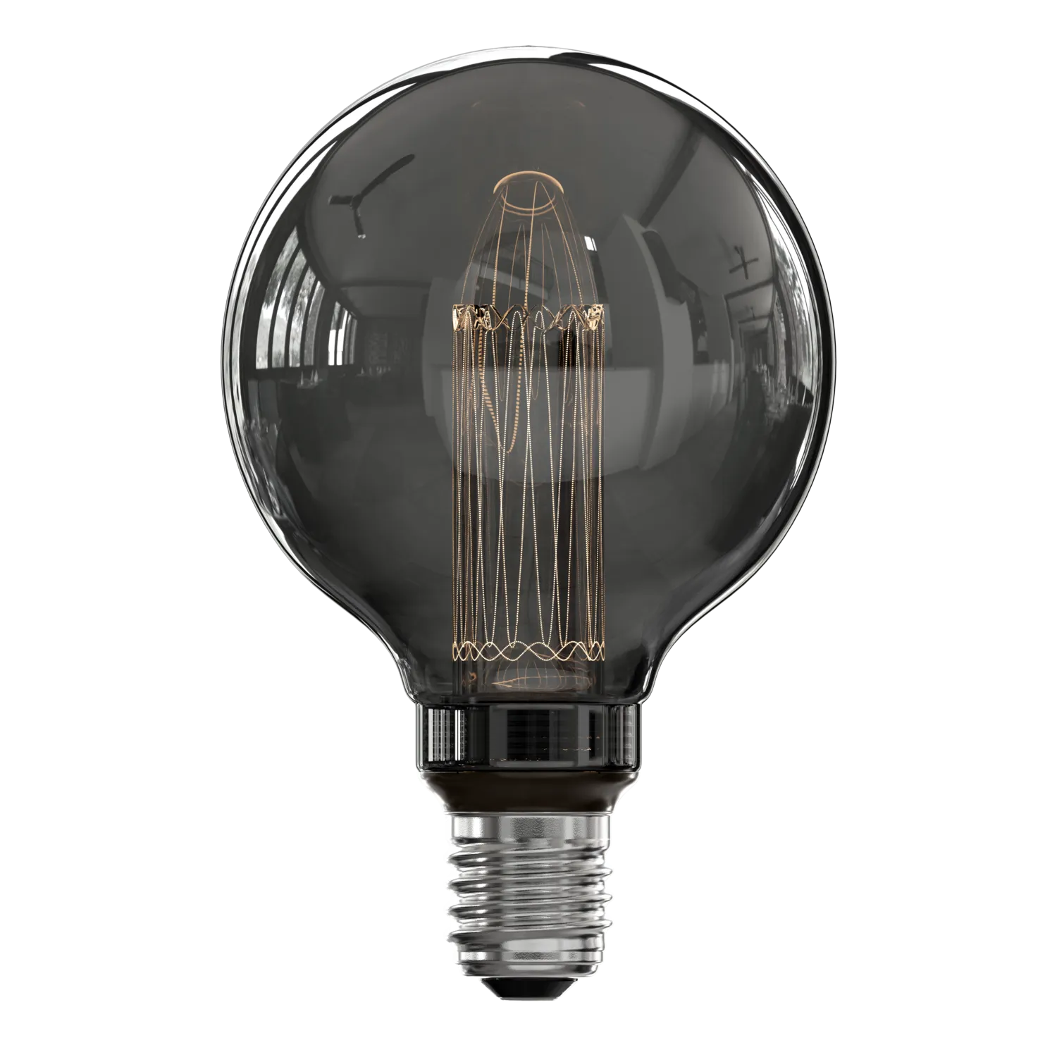 Calex Crown Series Filament LED Lamp - E27 - G95 - Titanium - 3.5W - Dimmable