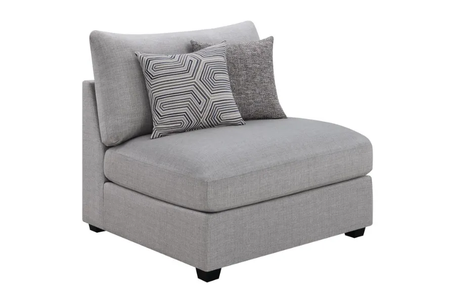 Cambria Upholstered Armless Chair Grey	551511