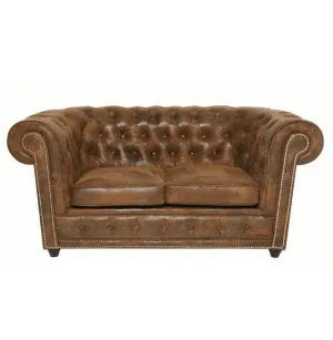 Cambridge Brown Vintage 2 Seater Sofa