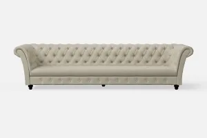 Civita 4 Seater Sofa Cream Leather