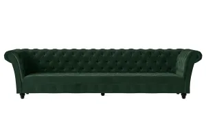 Civita 4 Seater Sofa Green Velvet