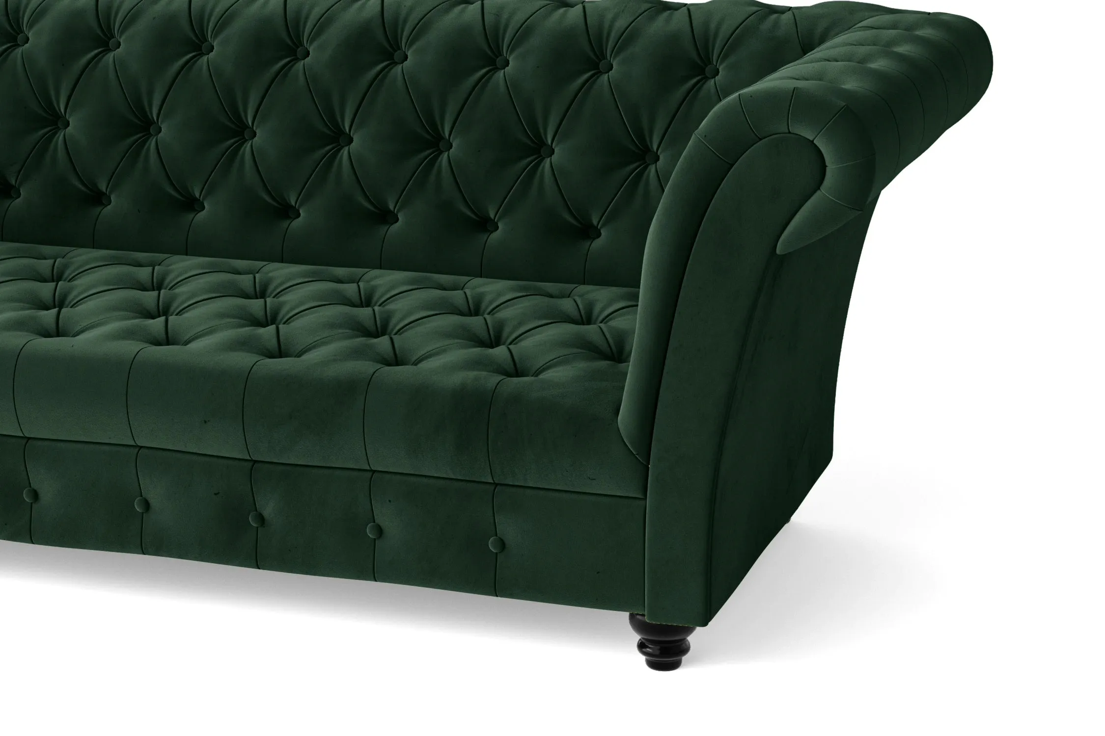 Civita 4 Seater Sofa Green Velvet