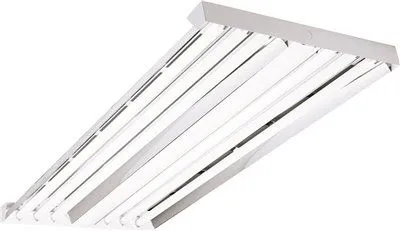 Columbia Lighting Versabay Fluorescent High Bay Fixture 4 Ft. Uses 4 T5Ho Lamps Narrow Beam Uplight Programmed Start