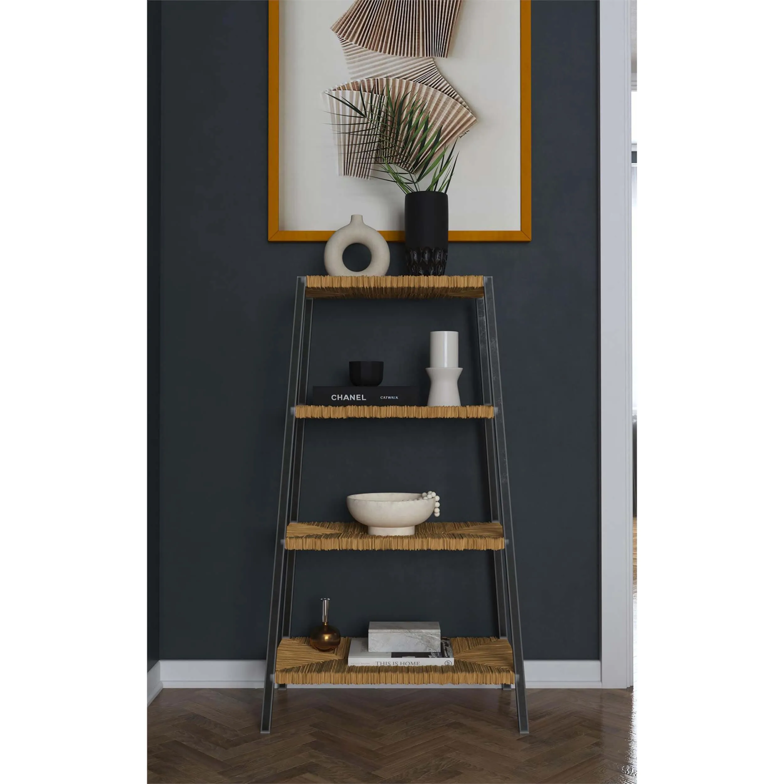 Commerce & Market Fiber Rush Bookcase