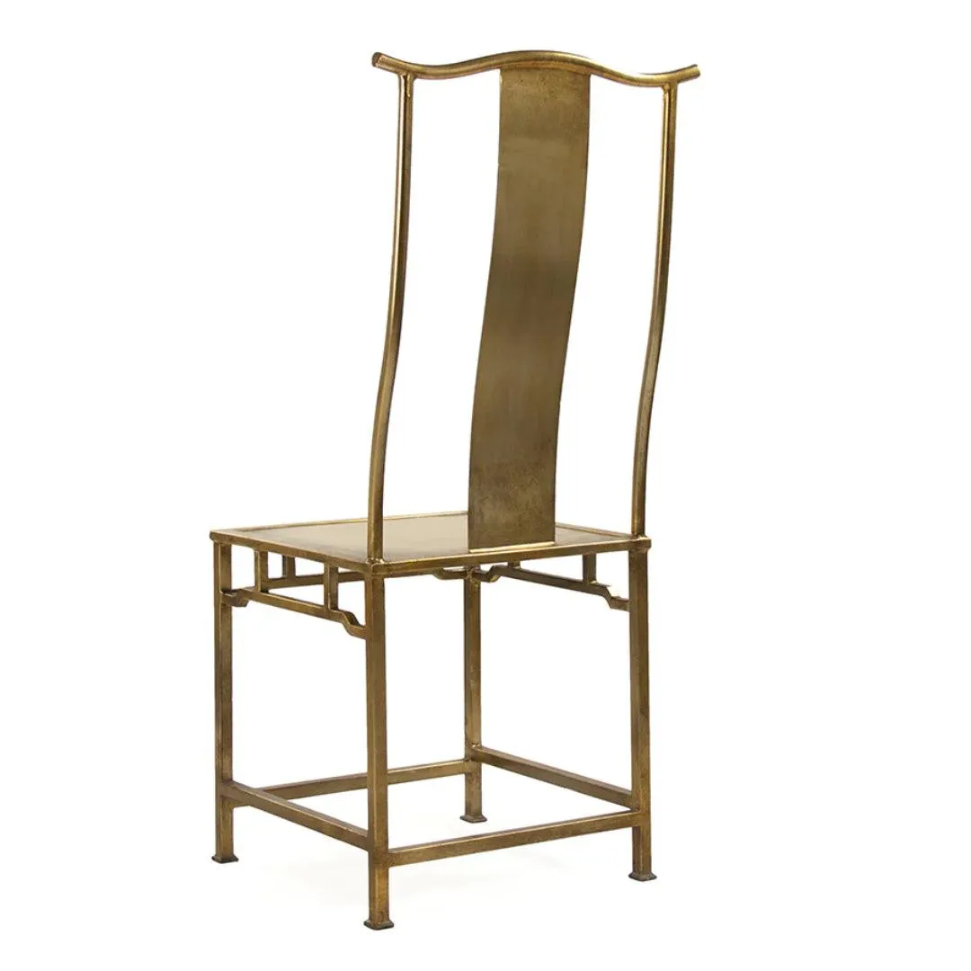 Contemporary Gold Side Chair