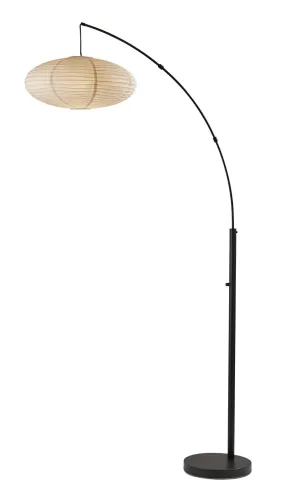 Corinne 1-Light Arc Lamp in Black