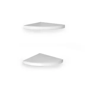 Corner Radial Shelves (Set Of 2) White 11.5" X 11.5"