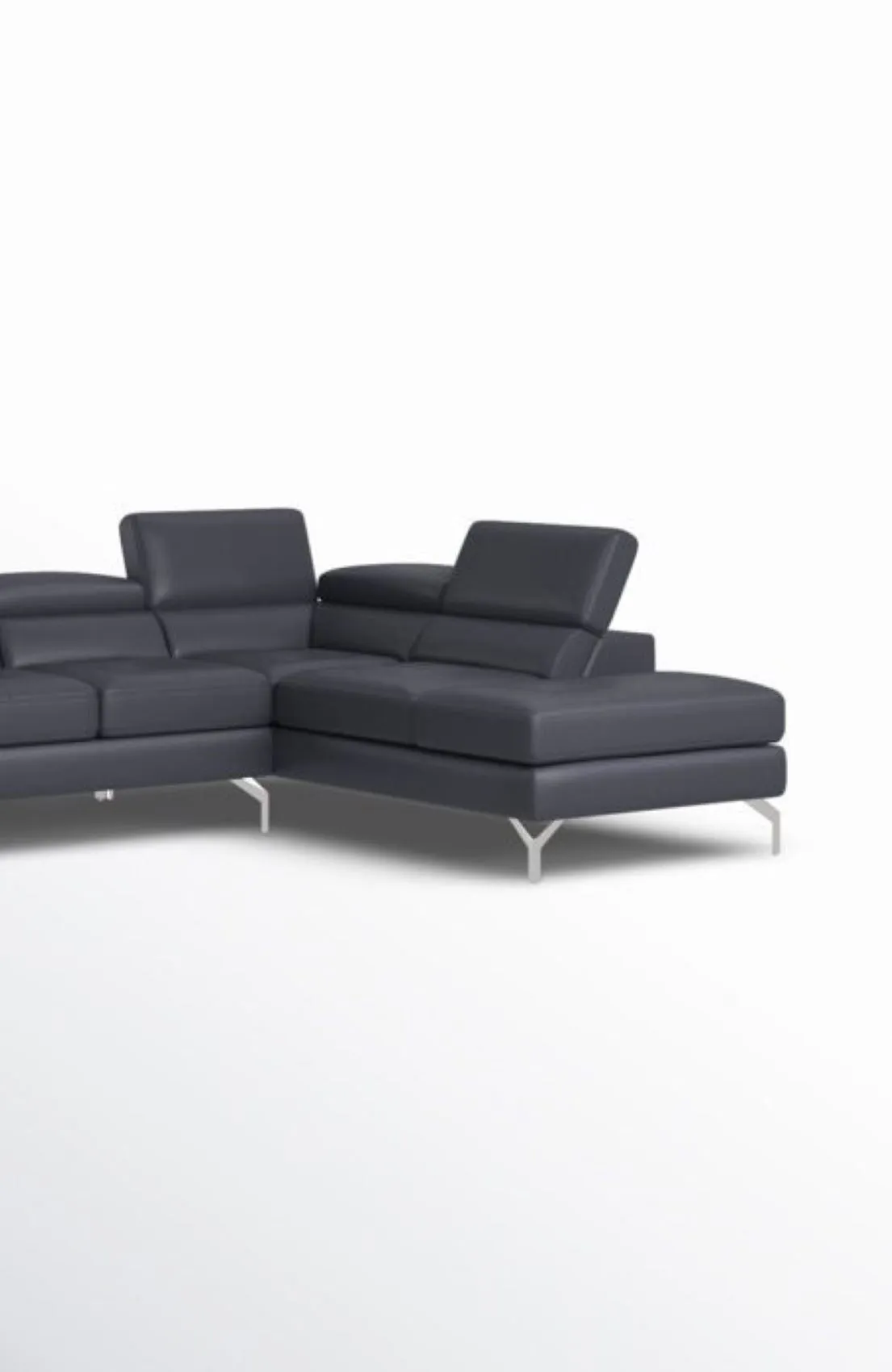 Crasio 5 Seater L Shape Leatherette Sofa For Living Room