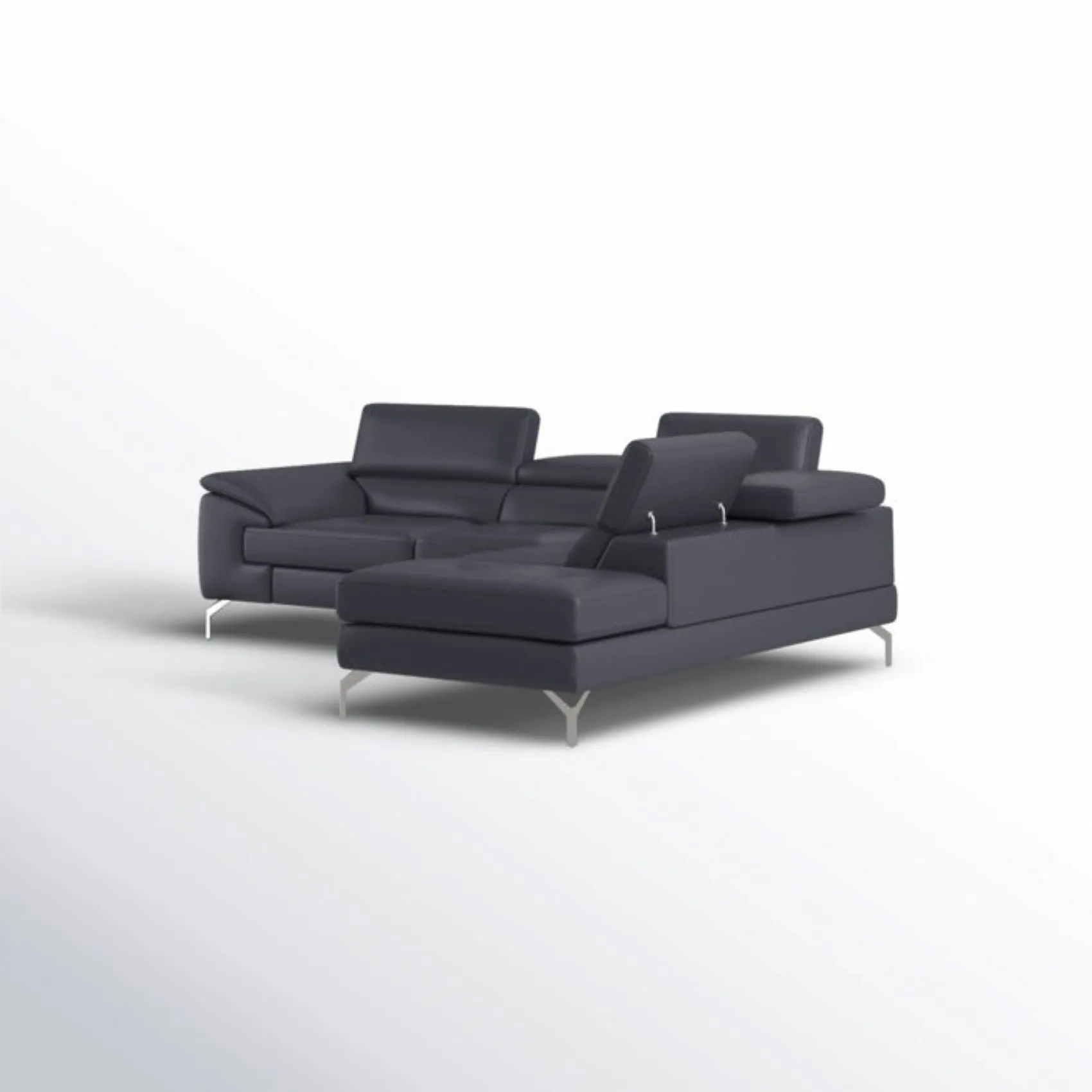 Crasio 5 Seater L Shape Leatherette Sofa For Living Room