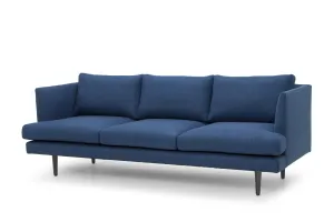 Denmark 3 Seater Fabric Sofa - Navy