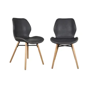 Denver Dining Chair with Oak Legs - Set of 2 Chairs