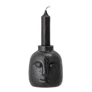 ELOI stoneware candle holder black