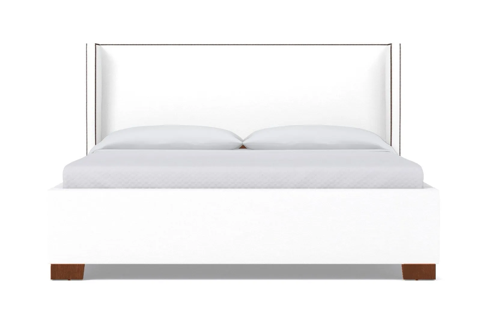 Everett Upholstered Bed :: Leg Finish: Pecan / Size: Full Size