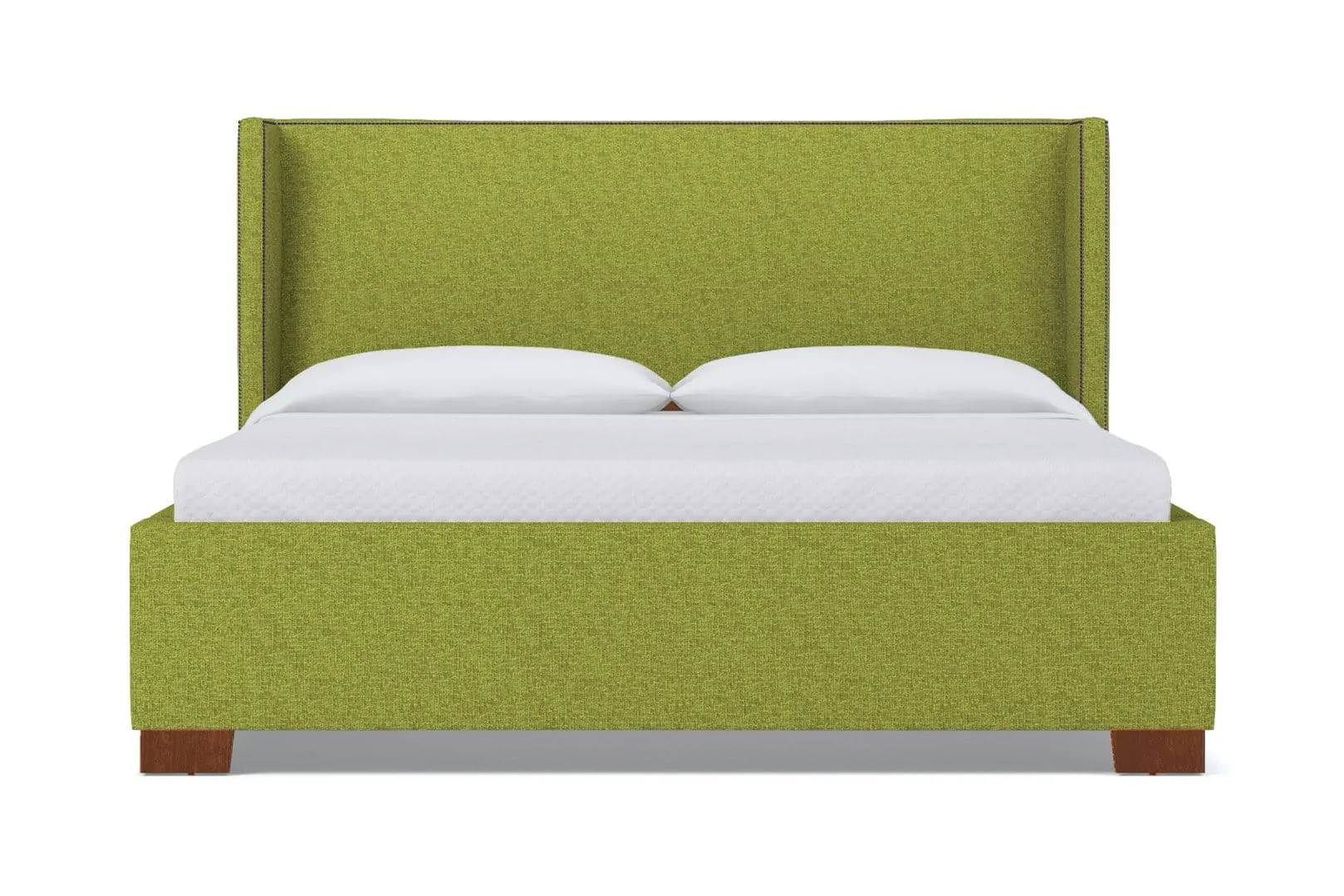 Everett Upholstered Bed :: Leg Finish: Pecan / Size: Full Size