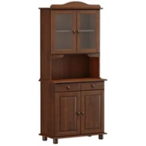 Elegant Rubi 2 2 Door Buffet Hutch in Coffee Finish - L880 x W430 x H1970mm - No Warranty