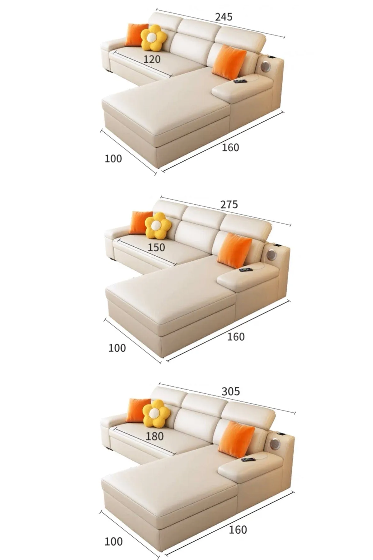 Flor Sectional Sofa Bed