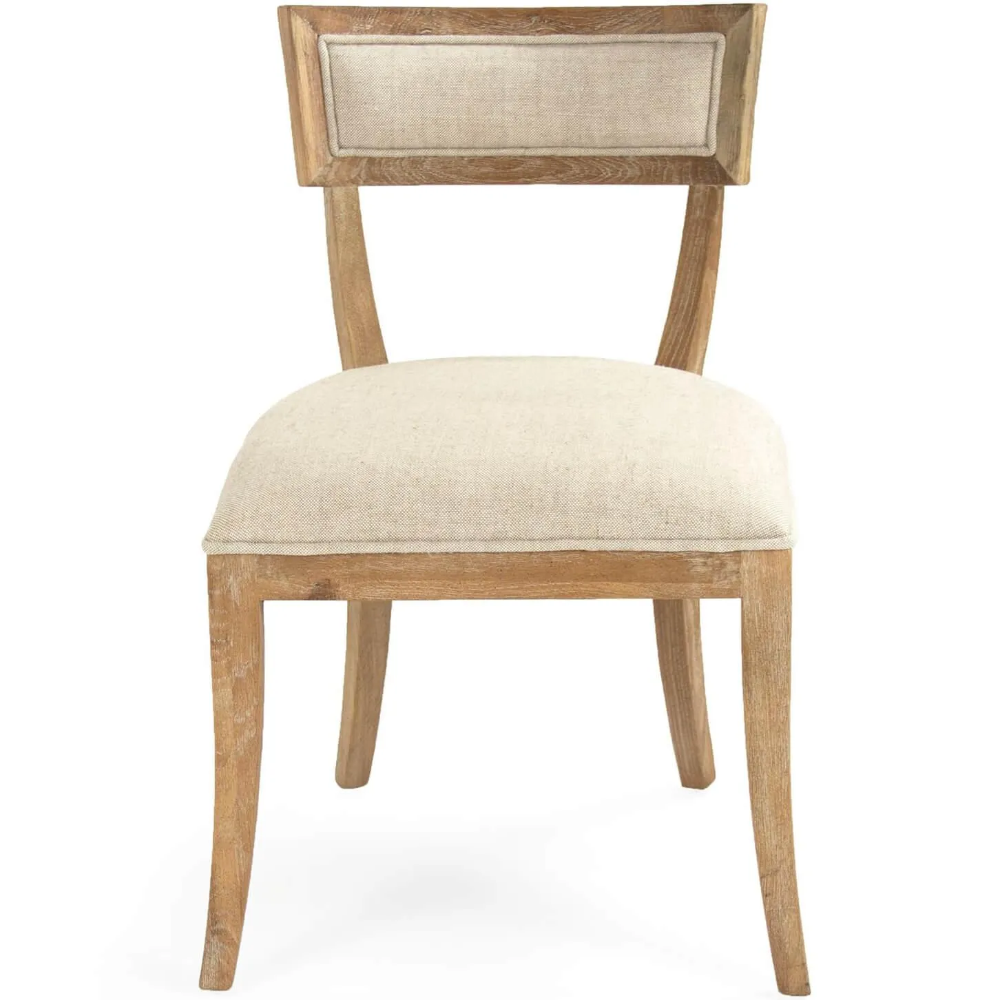 French Linen Curved Back Chairs