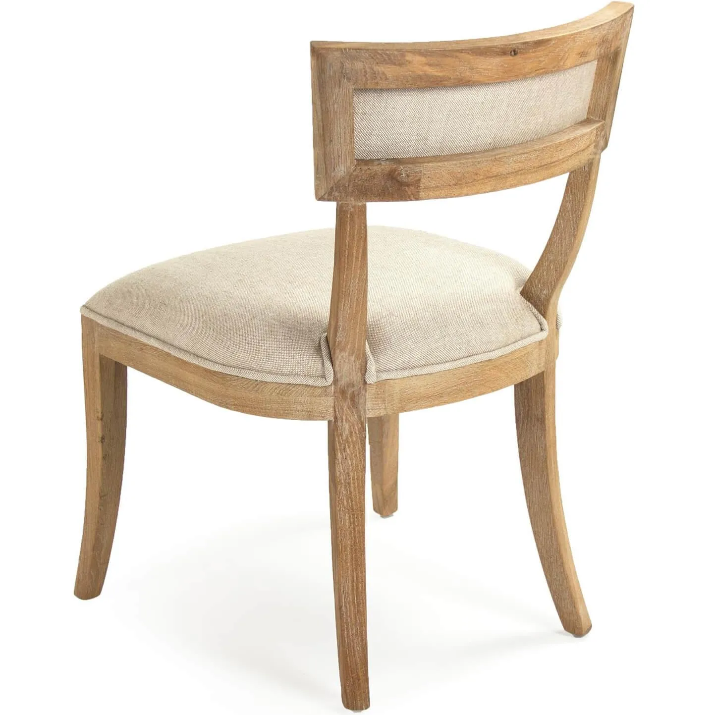 French Linen Curved Back Chairs