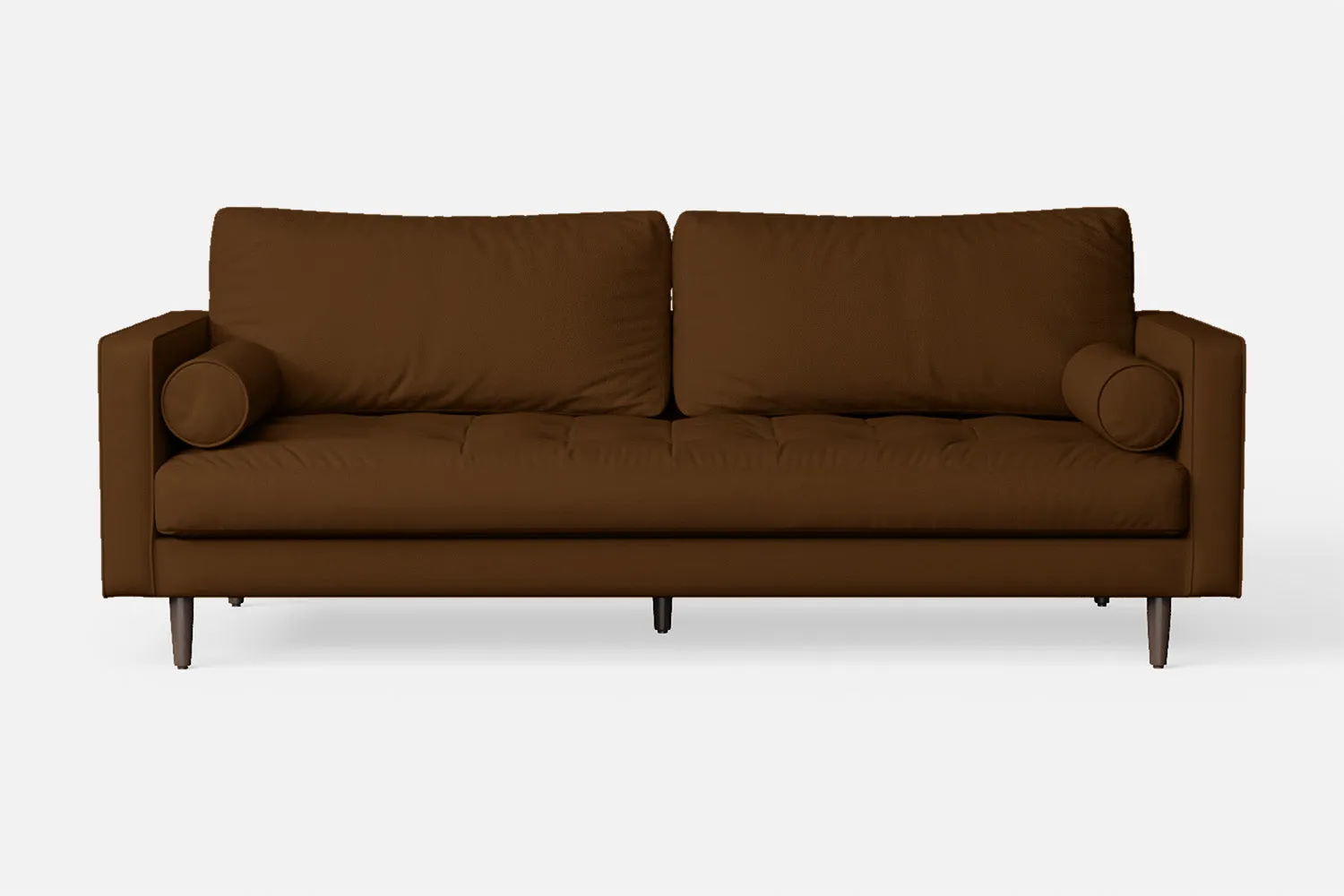 Gela 2 Seater Sofa Walnut Brown Leather