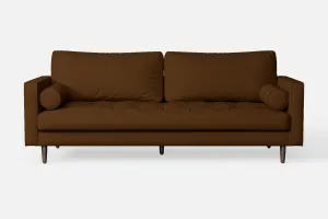 Gela 2 Seater Sofa Walnut Brown Leather