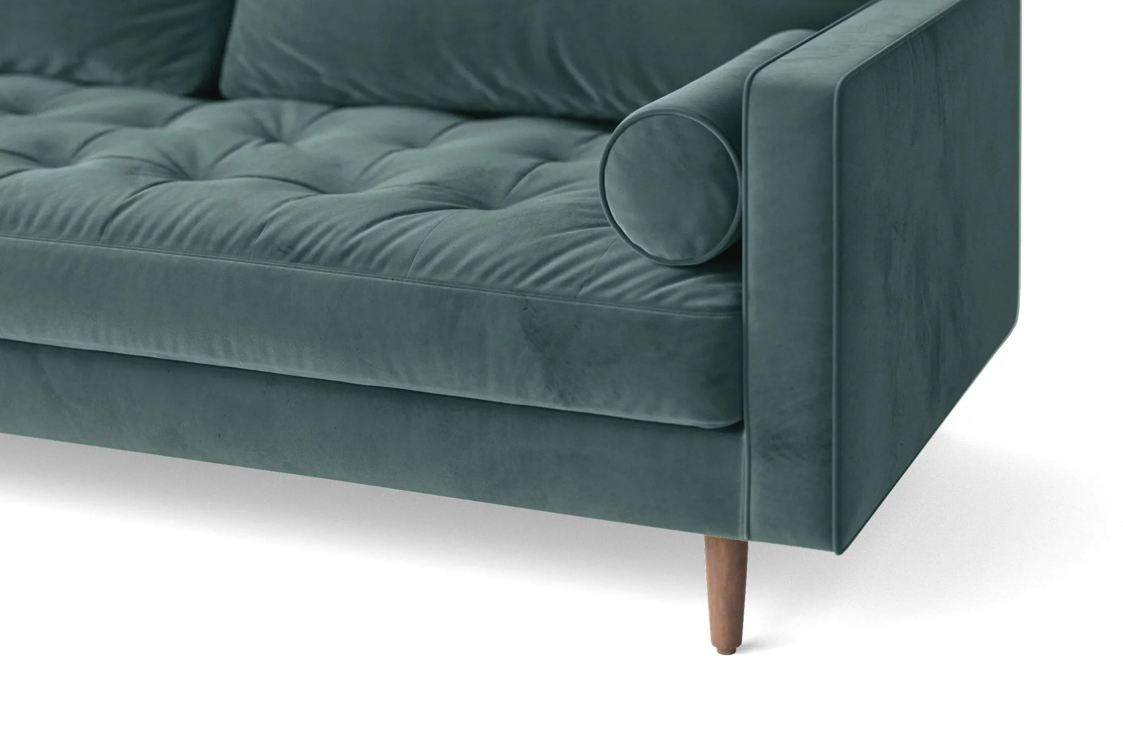 Gela 3 Seater Sofa Teal Velvet