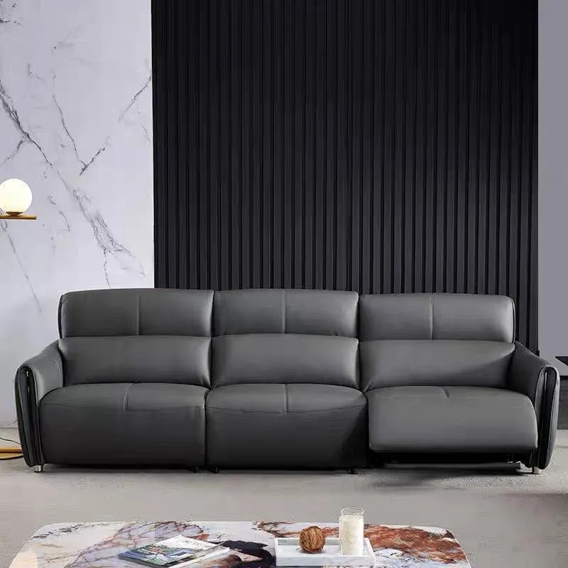 Grecian Leather Electric Recliner Sofa