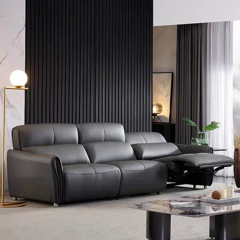 Grecian Leather Electric Recliner Sofa