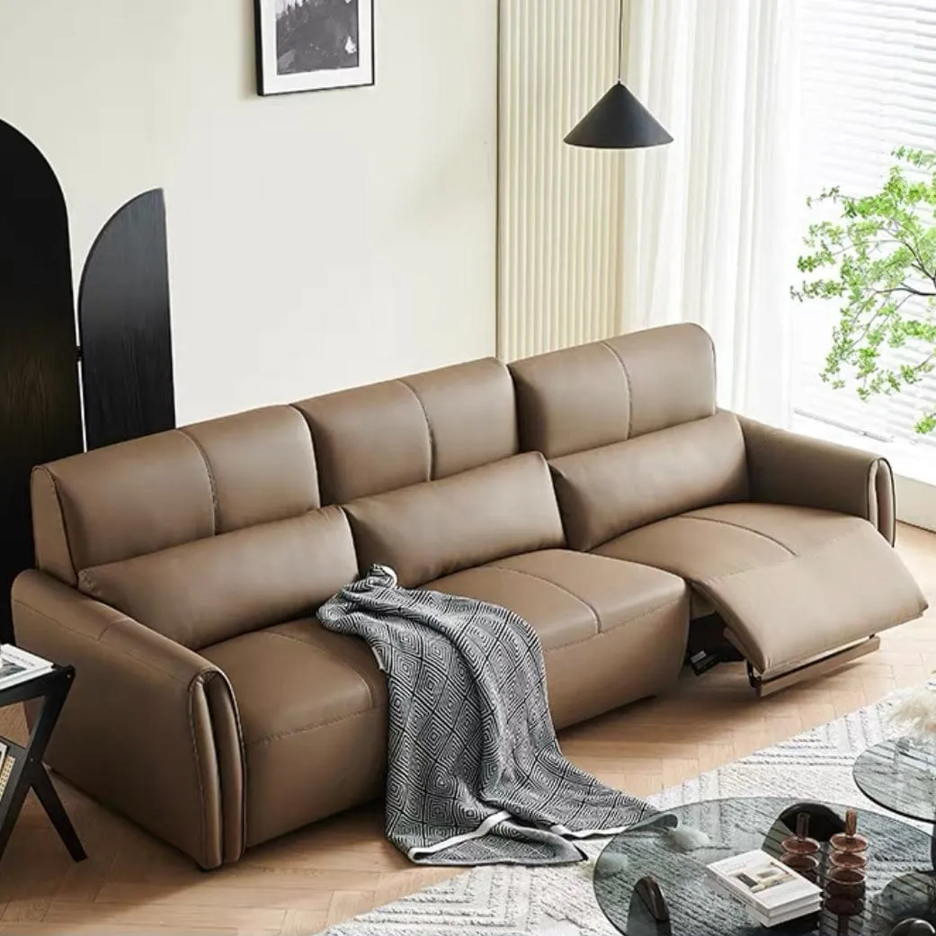 Grecian Leather Electric Recliner Sofa