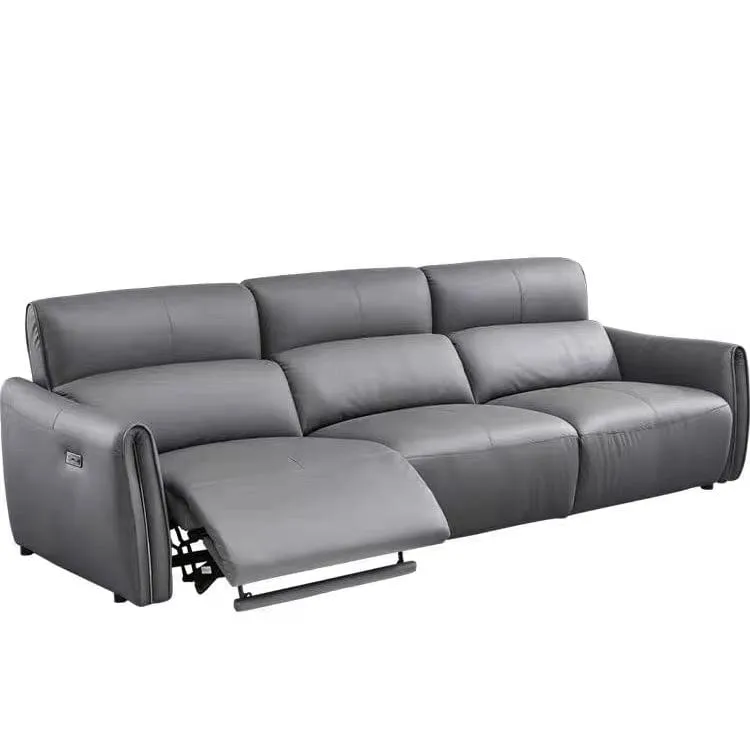 Grecian Leather Electric Recliner Sofa